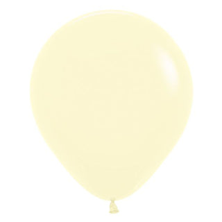 45cm Latex Balloon - Pastel Yellow - BAM Party and Events
