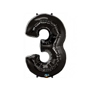 Giant Onyx Black Number Balloon (discontinued) - BAM Party and Events
