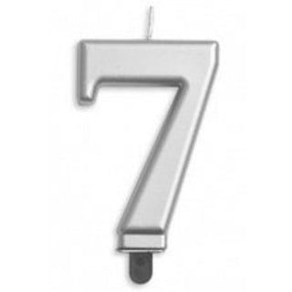 Silver Number Candle - BAM Party and Events