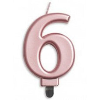 Rose Gold Number Candle - BAM Party and Events