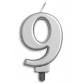 Silver Number Candle - BAM Party and Events