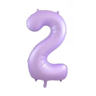 Giant Pastel Lilac Number Foil Balloon - BAM Party and Events