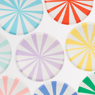 Mixed Stripe Dinner Plates - BAM Party and Events