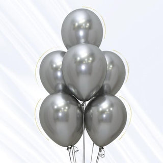 30cm Latex Balloon - Reflex Silver - BAM Party and Events