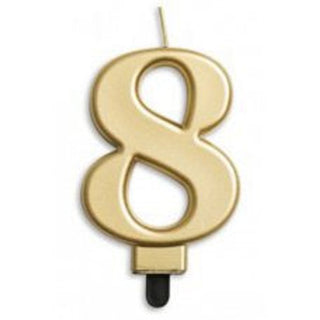 Gold Number Candle - BAM Party and Events