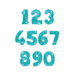 Giant Robin's Egg Blue Number Balloon - BAM Party and Events