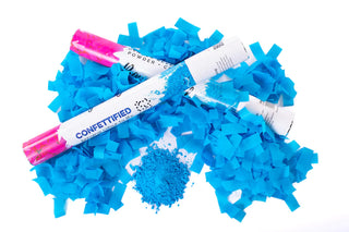 Blue Confetti & Holi Powder Cannon Popper