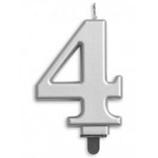 Silver Number Candle - BAM Party and Events