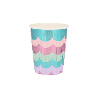 Mermaid Scalloped Fringe Cups - BAM Party and Events