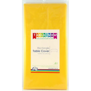 Plastic Table Cover - Yellow - BAM Party and Events