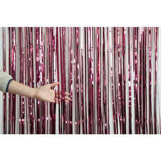 Foil Curtain - Metallic Burgundy