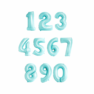 Giant Matte Light Blue Number Balloon - BAM Party and Events