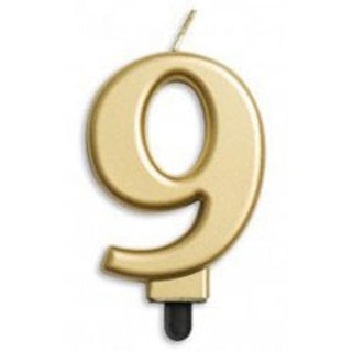 Gold Number Candle - BAM Party and Events