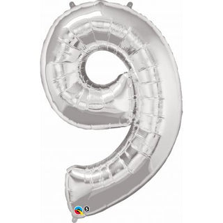 Giant Silver Number Balloon (discontinued) - BAM Party and Events
