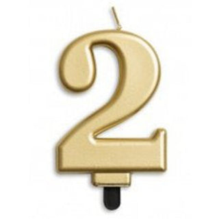 Gold Number Candle - BAM Party and Events