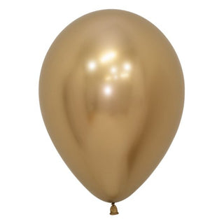 30cm Reflex Gold Latex Balloon - BAM Party and Events
