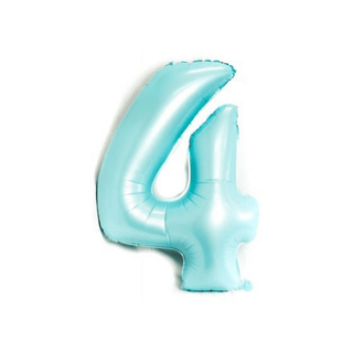 Giant Matte Light Blue Number Balloon - BAM Party and Events