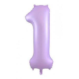 Giant Pastel Lilac Number Foil Balloon - BAM Party and Events