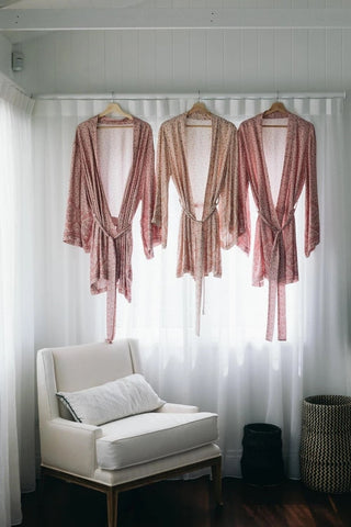 Daisy Kimono Robe Dusty Pink - BAM Party and Events