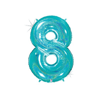 Giant Robin's Egg Blue Number Balloon - BAM Party and Events
