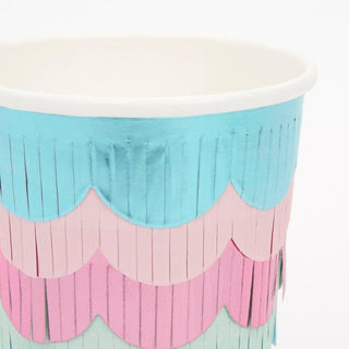 Mermaid Scalloped Fringe Cups - BAM Party and Events