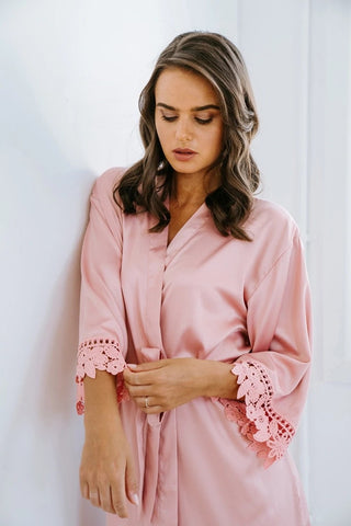 Lilah Robe - Dusty Rose - BAM Party and Events