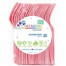 Light Pink Forks (25 Pack) - BAM Party and Events