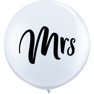 90cm Latex Balloon - “Mrs”
