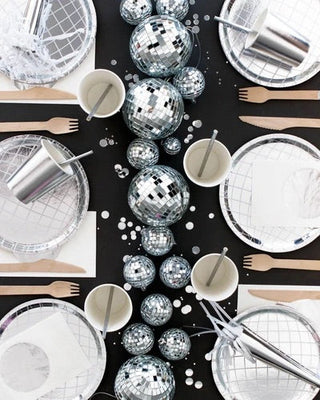a disco ball party table