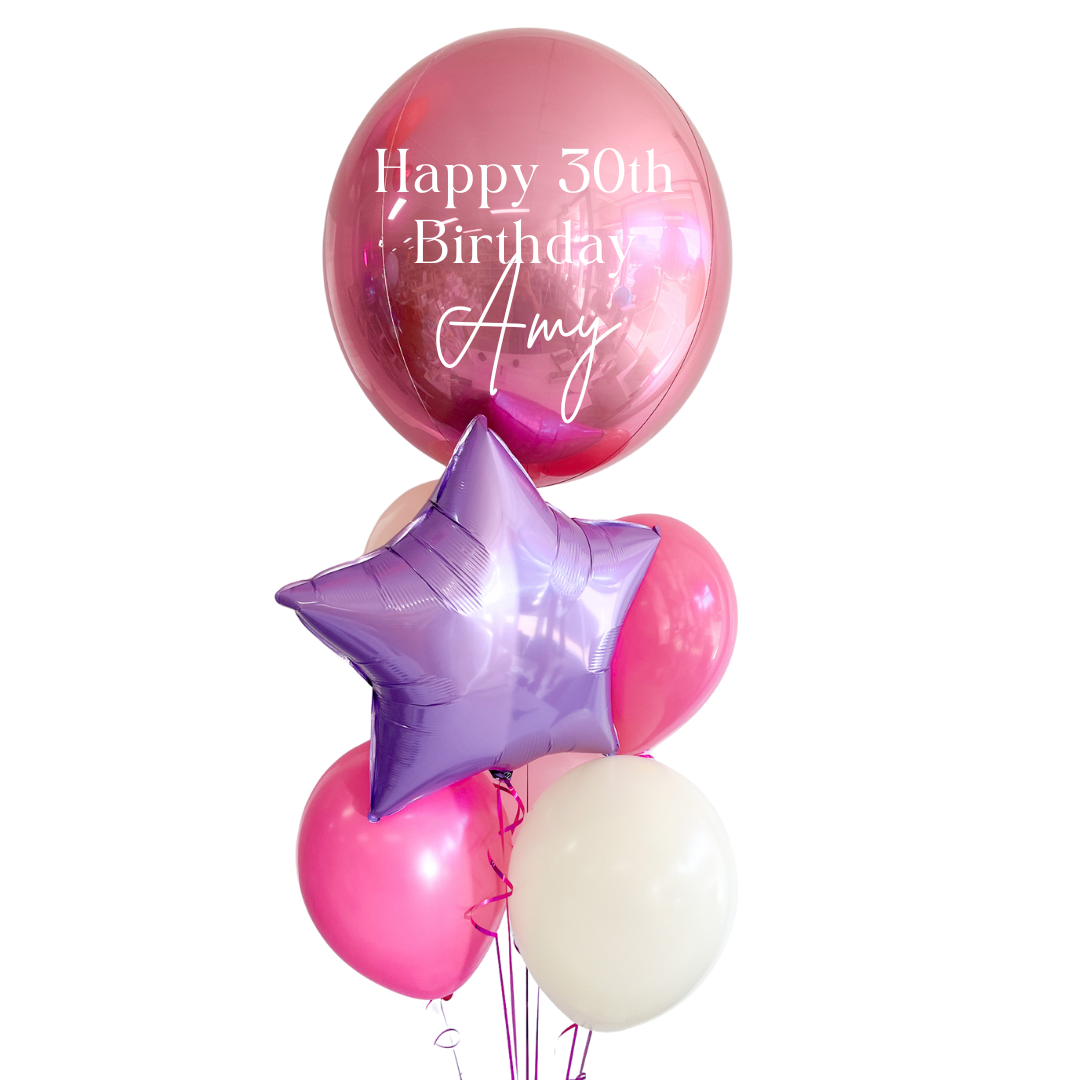 Classic Personalised Balloon Bunch - Choose Your Own Colours