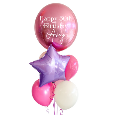 Classic Personalised Balloon Bunch - Choose Your Own Colours - BAM Party and Events