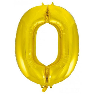 Giant Gold Number Foil Balloon - INFLATED