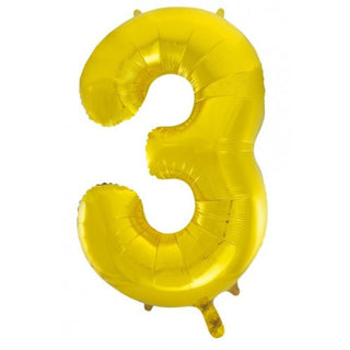 Giant Gold Number Foil Balloon - INFLATED
