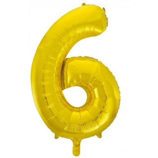 Giant Gold Number Foil Balloon - INFLATED