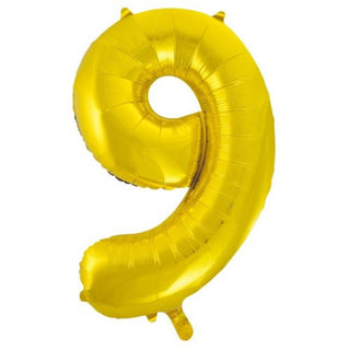 Giant Gold Number Foil Balloon - INFLATED