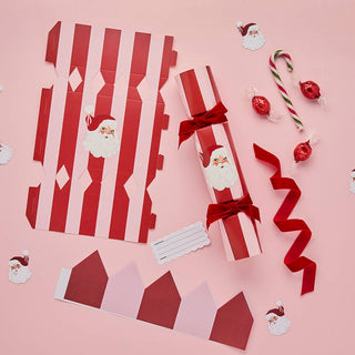 DIY Vintage Santa Crackers with Velvet Ribbon