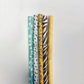 Animal Print Paper Straws