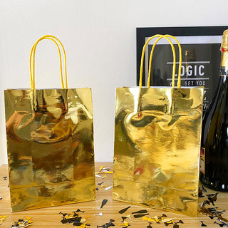 Gold Party Bags - 4 Pack