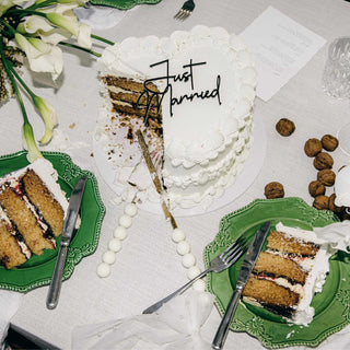 Cake Knife + Server - White Bubble - BAM Party and Events