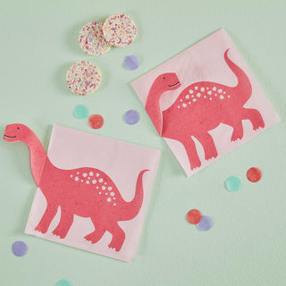 Pink Dino Pop Out Napkins