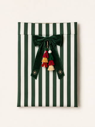 Heirloom Santa Sack - Evergreen Stripe