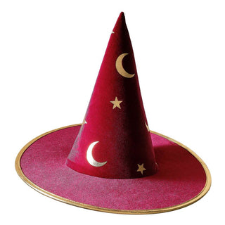 Burgundy Velvet Magician Hat