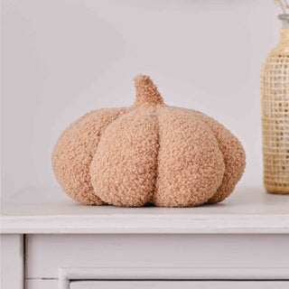 Orange Boucle Pumpkin Cushion - Medium