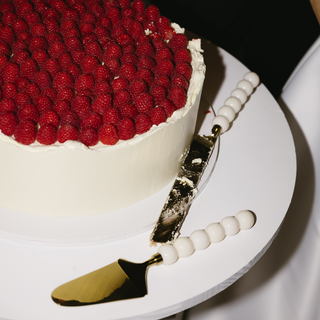 Cake Knife + Server - White Bubble - BAM Party and Events