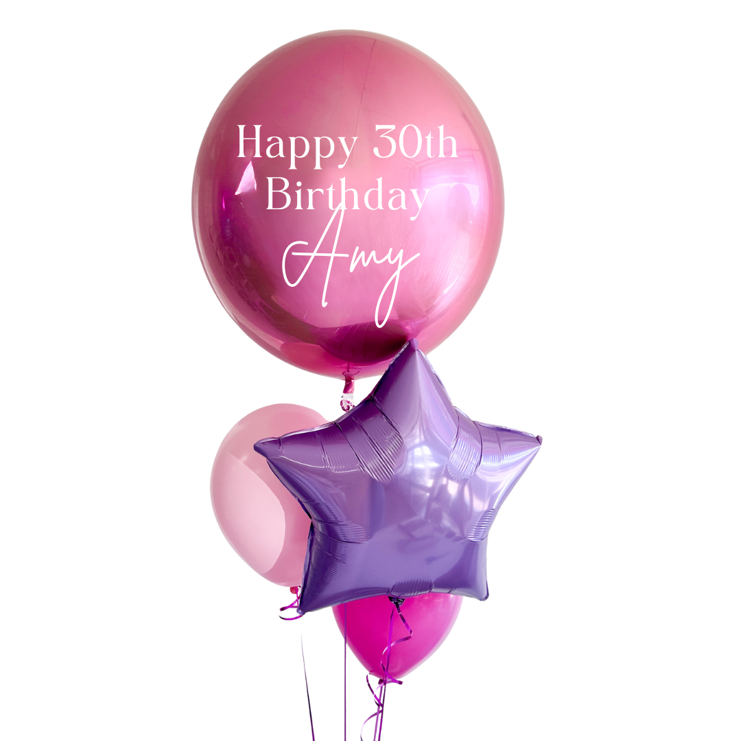 Mini Personalised Balloon Bunch - Choose Your Own Colours