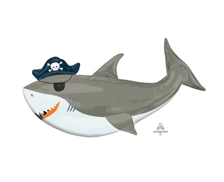 Ahoy Pirate Shark Foil Balloon