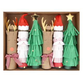 Santa, Reindeer & Tree Crackers