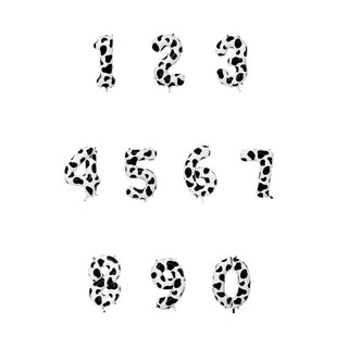 Giant Cow Print Number Balloon