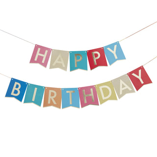 Rainbow Happy Birthday Banner