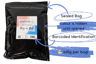 Gender Reveal Holi Powder Satchel 500grams - Pink or Blue